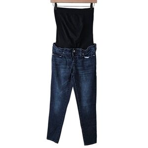 Blanqi Dark Wash Full Panel Maternity Skinny Jeans